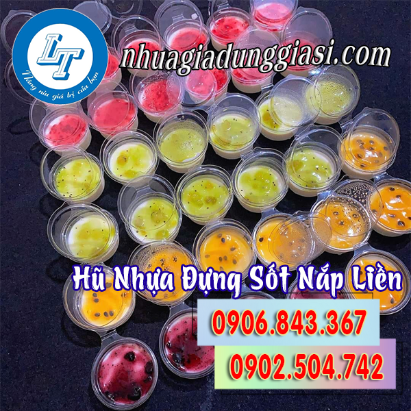 Hũ nhựa đựng sốt nắp liền