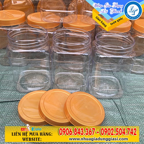 Hũ nhựa đựng thực phẩm cứng cáp Hũ nhựa đựng thực phẩm cứng cáp