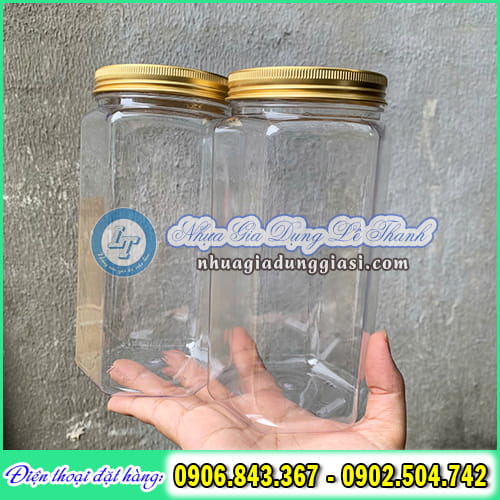 Hũ nhựa lục giác đựng thực phẩm Hũ nhựa lục giác đựng thực phẩm