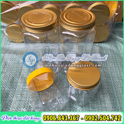Hũ nhựa lục giác nhiều kích cỡ Hũ nhựa lục giác nhiều kích cỡ