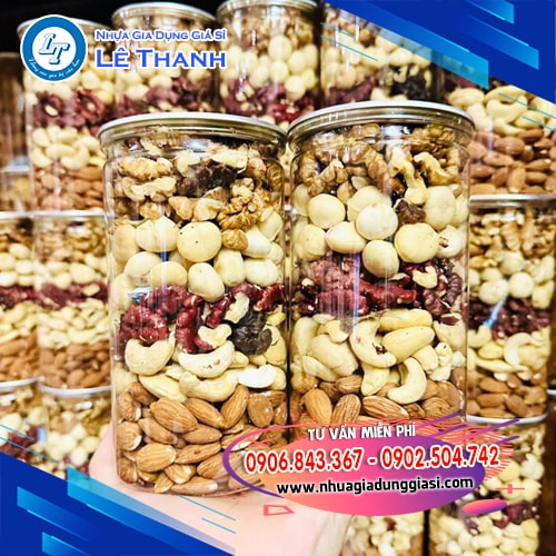 Hũ nhựa PET 1000ml đựng thực phẩm Hũ nhựa PET 1000ml đựng thực phẩm