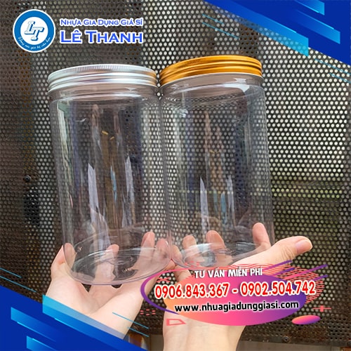 Hũ nhựa PET 1000ml nắp nhôm Hũ nhựa PET 1000ml nắp nhôm