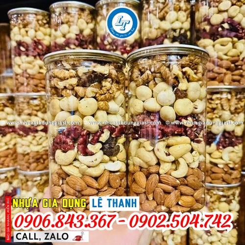 Hũ nhựa PET đựng hạt khô Hũ nhựa PET đựng hạt khô