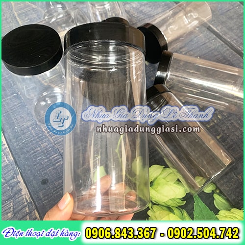 Hũ nhựa PET nắp đen Hũ nhựa PET nắp đen