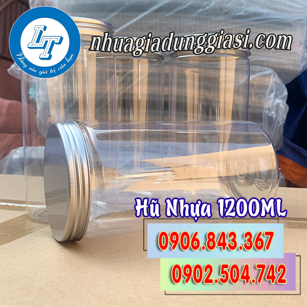 Hũ nhựa PET nắp nhôm 1200ml giá rẻ