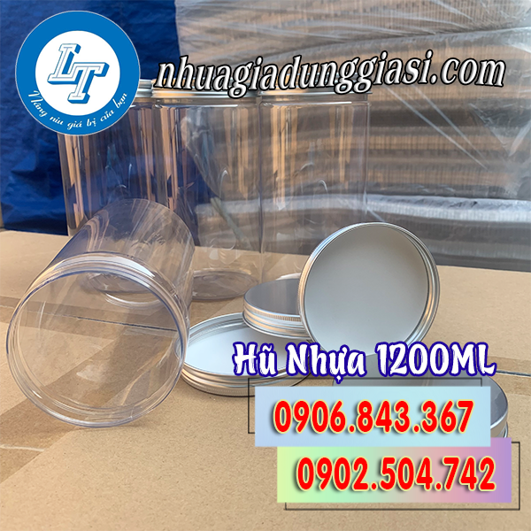 Hũ nhựa PET nắp nhôm 1200ml giá tốt