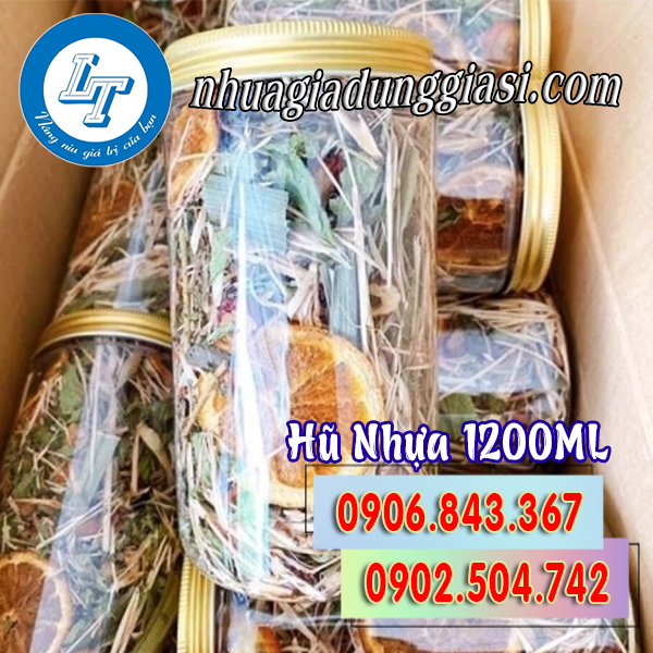 Hũ nhựa pet nắp nhôm 1200ml