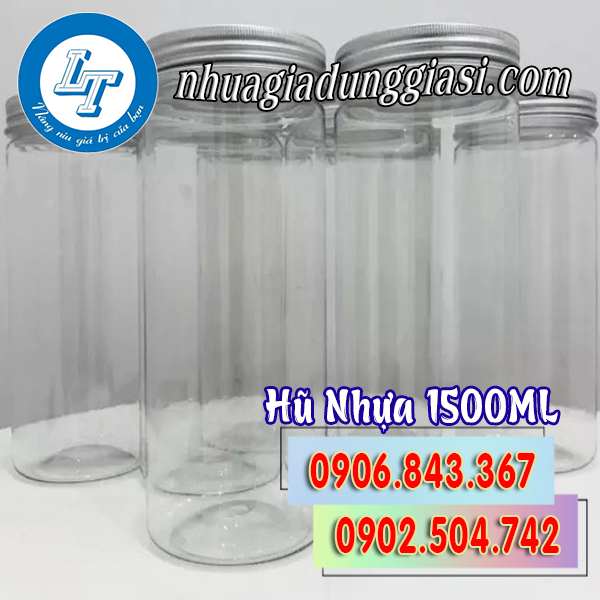 Hũ nhựa pet nắp nhôm 1500ml