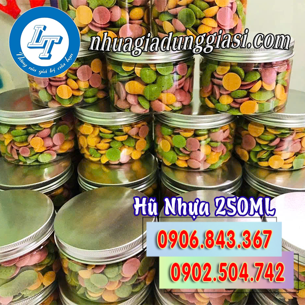 Hũ nhựa PET nắp nhôm 250ml đựng thực phẩm