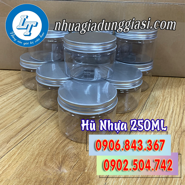 Hũ nhựa PET nắp nhôm 250ml giá rẻ