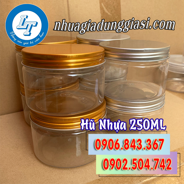 Hũ nhựa PET nắp nhôm 250ml giá sỉ