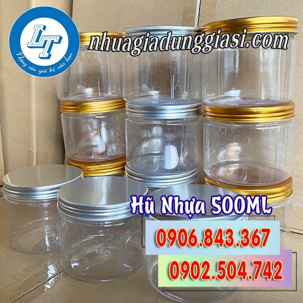 Hũ nhựa PET nắp nhôm 500ml giá rẻ