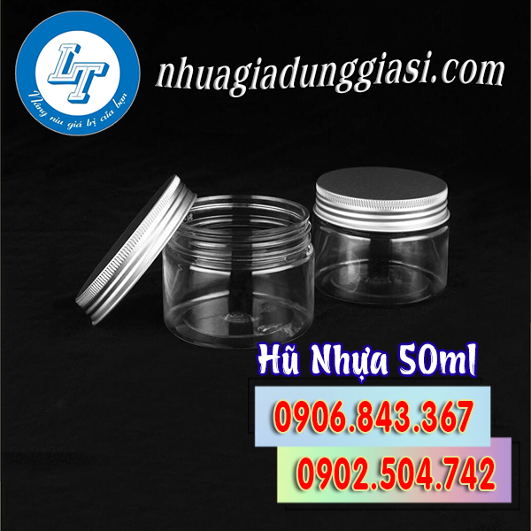Hũ nhựa PET nắp nhôm 50ml