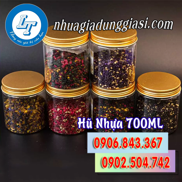 Hũ nhựa PET nắp nhôm 700ml giá rẻ