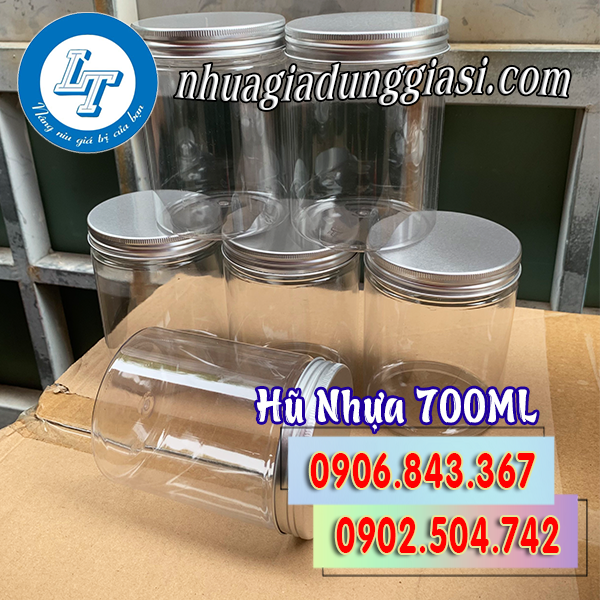 Hũ nhựa PET nắp nhôm 700ml sỉ rẻ