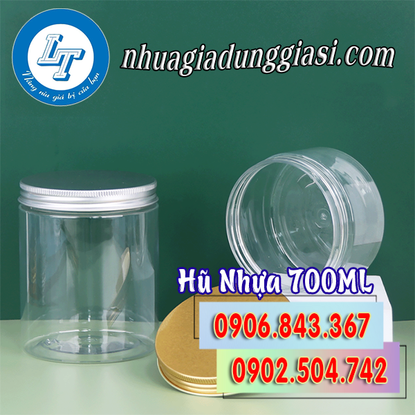 Hũ nhựa PET nắp nhôm 700ml
