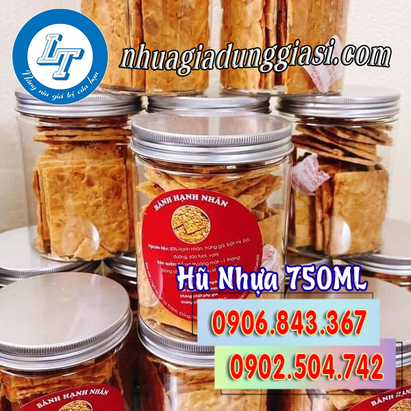 Hũ nhựa PET nắp nhôm 750ml đựng thực phẩm