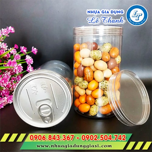 Hũ nhựa PET nắp nhôm bật Hũ nhựa PET nắp nhôm bật