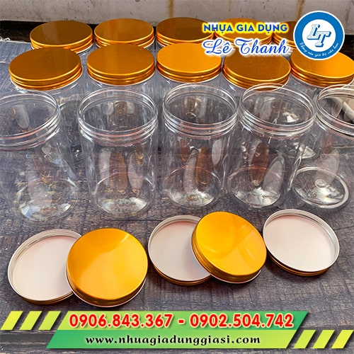 Hũ nhựa PET nắp nhôm dày dặn bóng đẹp