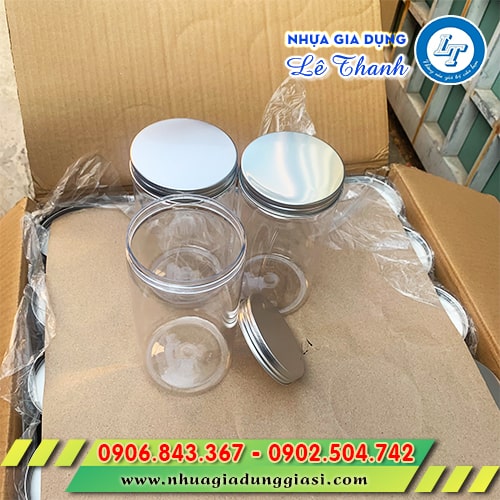 Hũ nhựa PET nắp nhôm sang trọng