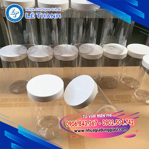 Hũ nhựa PET nắp nhựa kín chắc Hũ nhựa PET nắp nhựa kín chắc