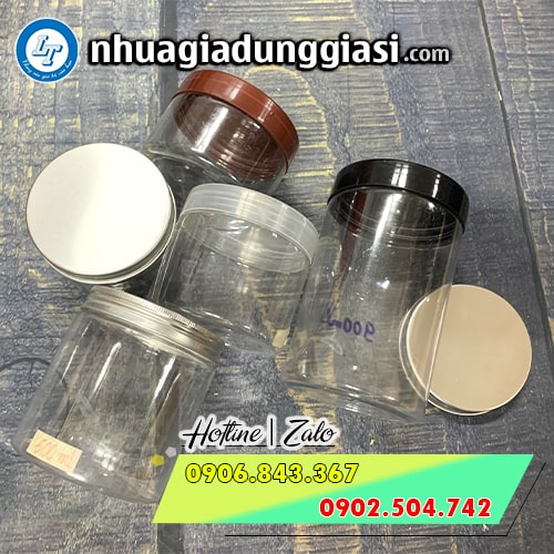 Hũ nhựa PET nắp nhôm nắp nhựa các loại