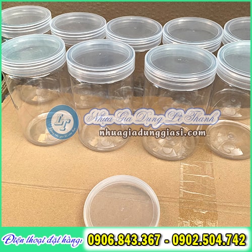 Hũ nhựa PET nắp nhựa trong Hũ nhựa PET nắp nhựa trong