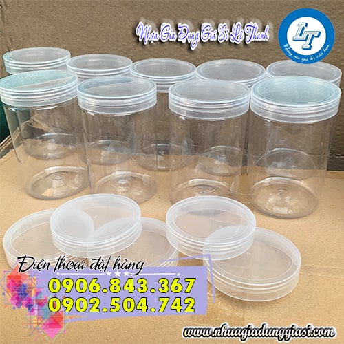 Hũ nhựa PET tròn trong suốt tính thẩm mỹ cao Hũ nhựa PET tròn trong suốt tính thẩm mỹ cao