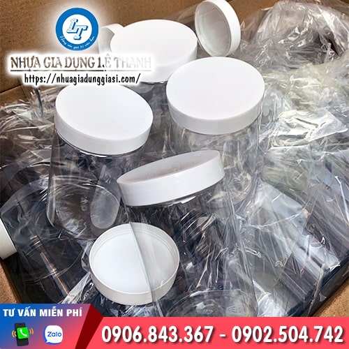 Hũ nhựa tròn dẻo dai độ đàn hồi cao Hũ nhựa tròn dẻo dai độ đàn hồi cao