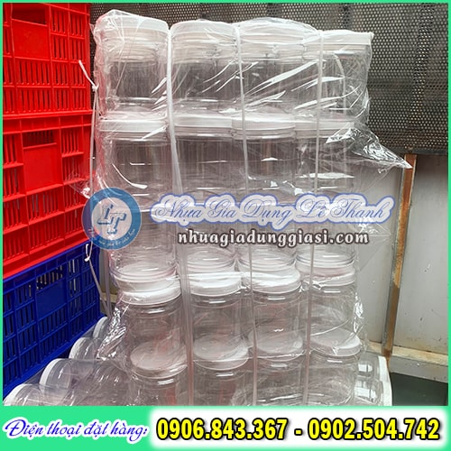 Hũ nhựa tròn nắp trắng giá sỉ rẻ sẵn kho Hũ nhựa tròn nắp trắng giá sỉ rẻ sẵn kho