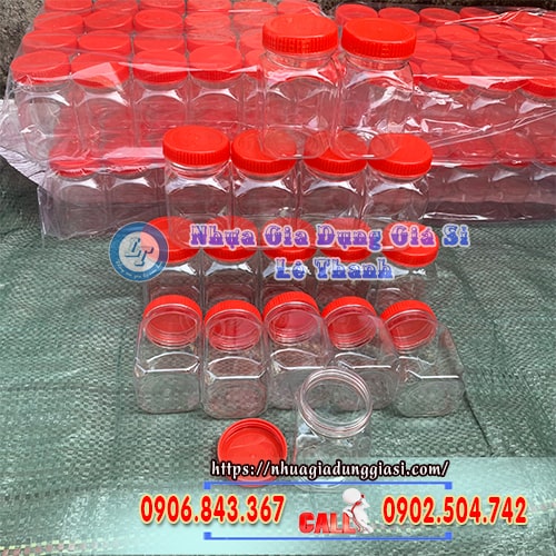 Hũ nhựa vuông 135ml Hũ nhựa vuông 135ml