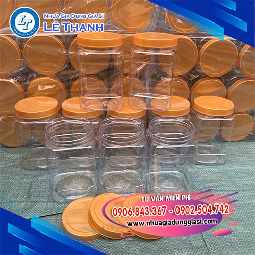 Hũ nhựa vuông 1600ml giá sỉ tốt Hũ nhựa vuông 1600ml giá sỉ tốt