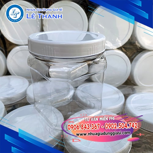 Hũ nhựa vuông chất lượng cao Hũ nhựa vuông chất lượng cao