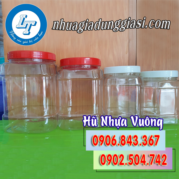 Hũ nhựa vuông lớn