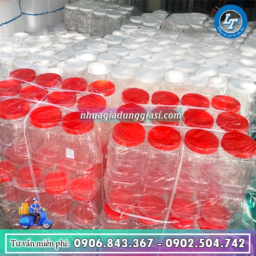 Hũ nhựa vuông sẵn kho giá sỉ Hũ nhựa vuông sẵn kho giá sỉ