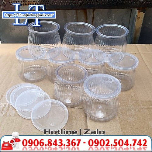 Hũ sữa chua PET sọc trong suốt Hũ sữa chua PET sọc trong suốt