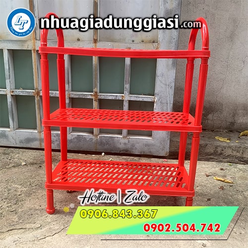 Kệ dép nhựa 3 tầng trung Kệ dép nhựa 3 tầng trung
