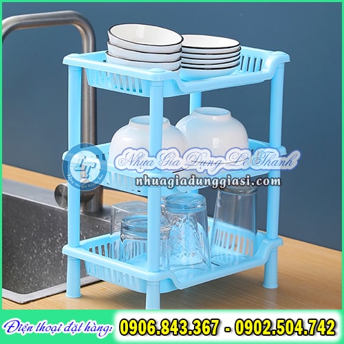 Kệ đựng chén bằng nhựa vững chãi chịu lực tốt