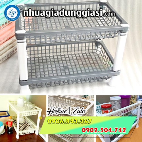Kệ đựng chén nhựa 2 tầng Kệ đựng chén nhựa 2 tầng