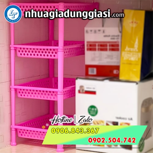 Kệ đựng chén nhựa 4 tầng Kệ đựng chén nhựa 4 tầng