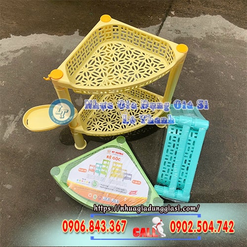 Kệ góc nhựa 2 tầng Kệ góc nhựa 2 tầng