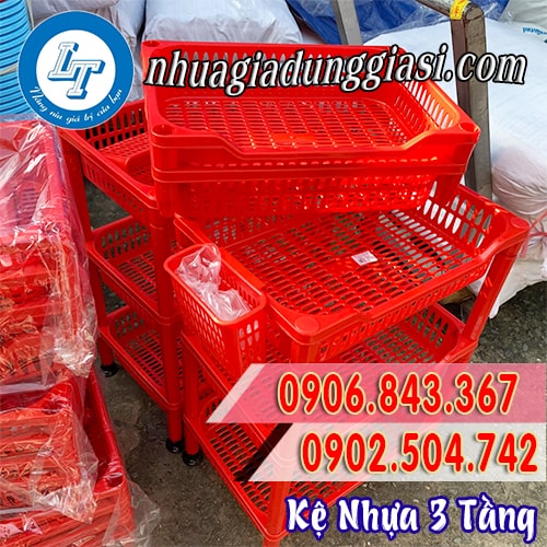 Kệ nhựa 3 tầng giá rẻ nguồn hàng sẵn kho Kệ nhựa 3 tầng giá rẻ nguồn hàng sẵn kho