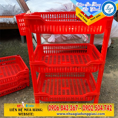 Kệ nhựa đựng chén 3 tầng Kệ nhựa đựng chén 3 tầng