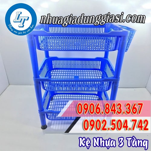 Kệ nhựa đựng chén bát 3 tầng Kệ nhựa đựng chén bát 3 tầng