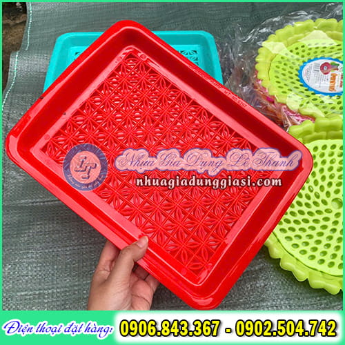 Khay nhựa chữ nhật úp ly gọn nhẹ Khay nhựa chữ nhật úp ly gọn nhẹ