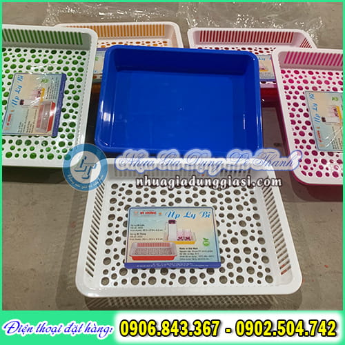 Khay nhựa chữ nhật úp ly hai lớp Khay nhựa chữ nhật úp ly hai lớp