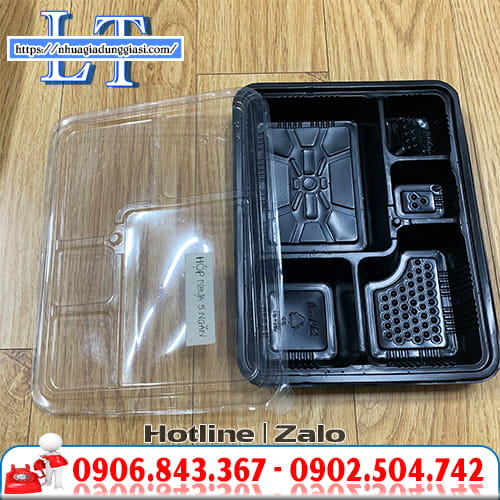 Khay nhựa đế đen 5 ngăn Khay nhựa đế đen 5 ngăn