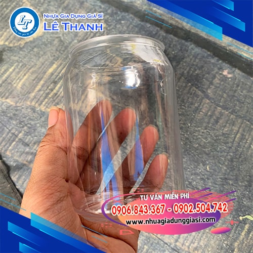 Lon nhựa PET 250ml trong suốt Lon nhựa PET 250ml trong suốt