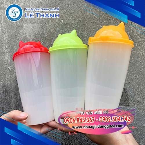 Ly nhựa nắp gấu Ly nhựa nắp gấu