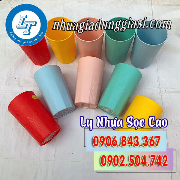 Ly nhựa sọc cao giá sỉ